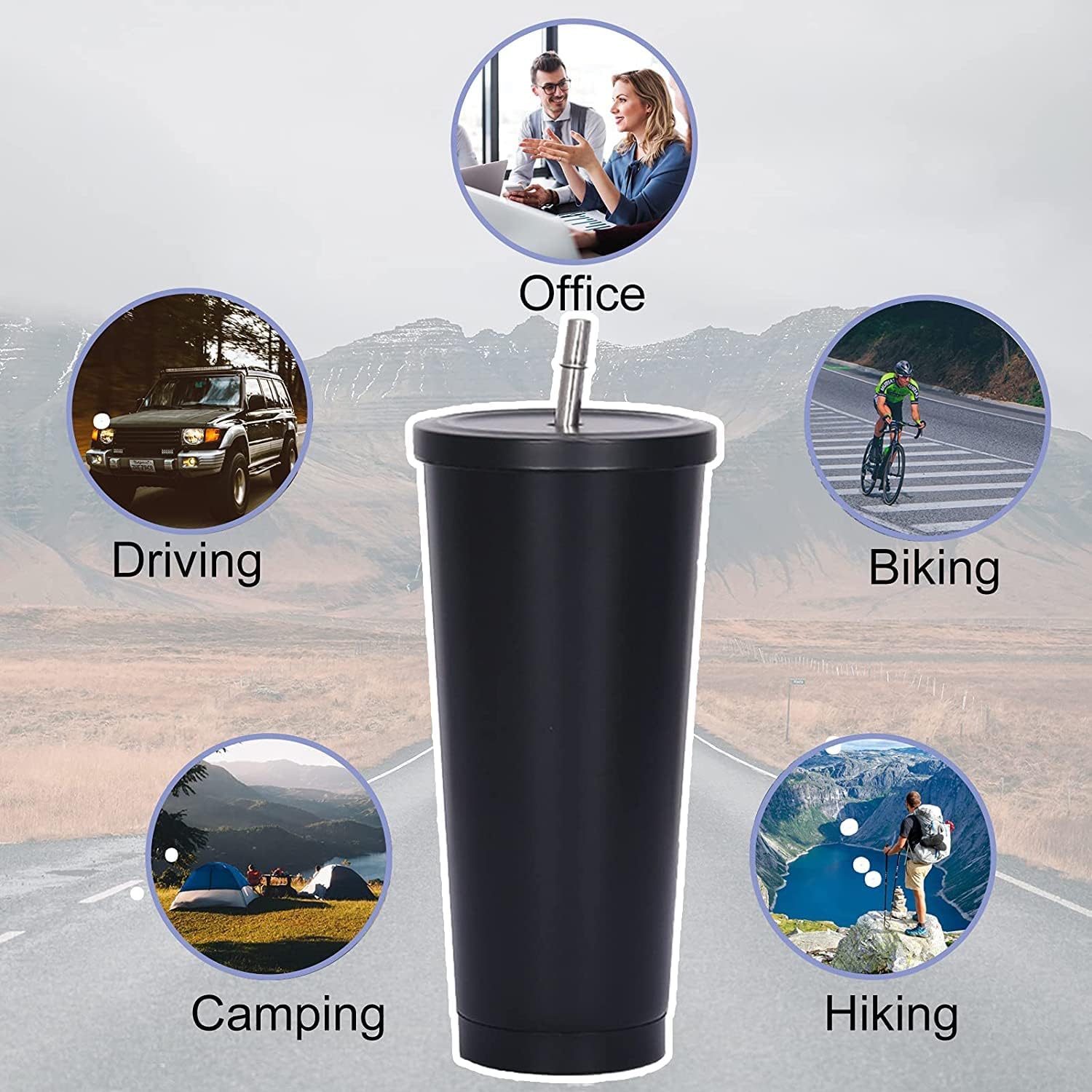 750ml Double-Wall Insulated Tu - Training Cup Straw ulasan dan harga