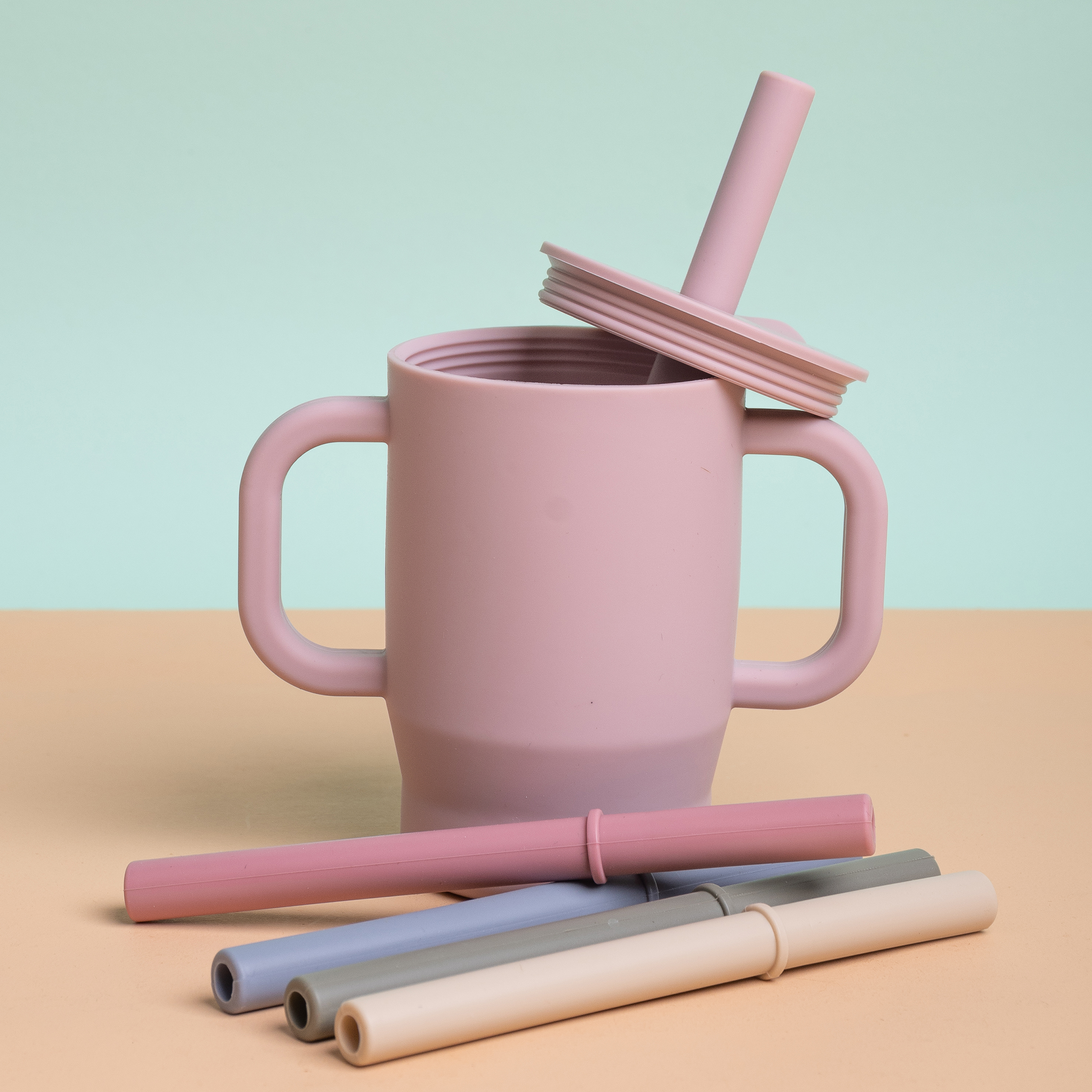 Morandi Color Silicone Straw,  - Baby Food Youtube ulasan dan harga