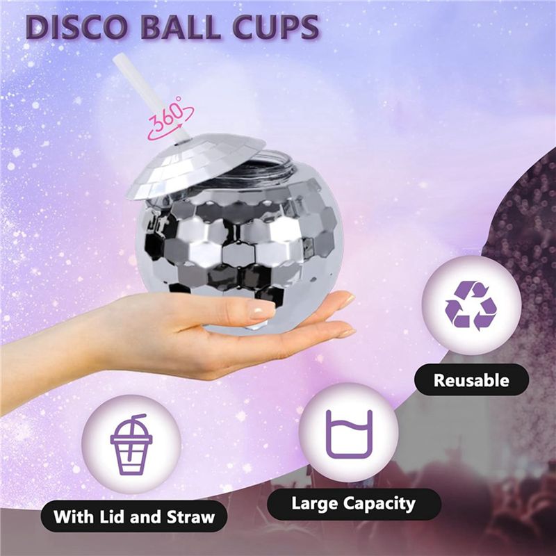 AB47-27 PCS Disco Ball Cups, 2 - Training Cup Straw ulasan dan harga