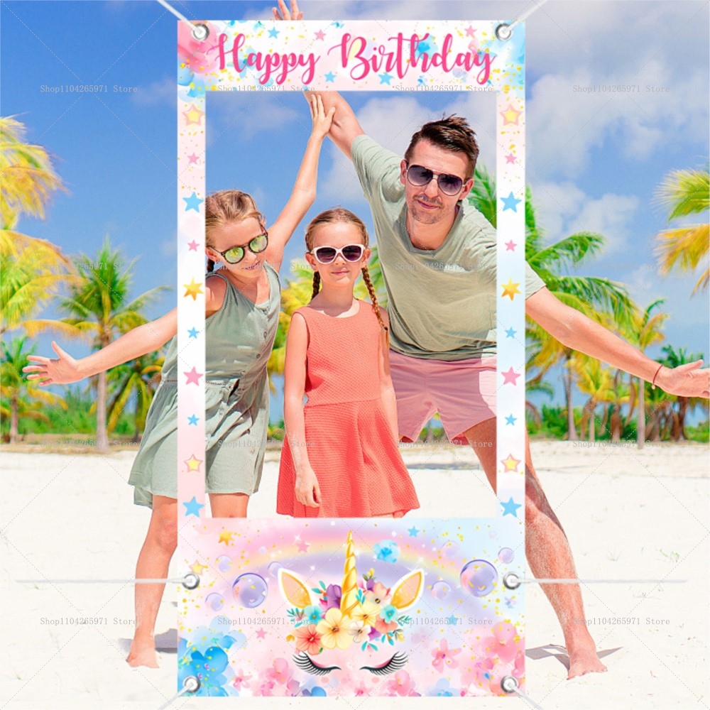 Unicorn Theme Photo Booth Fram - Baby Food Newborn ulasan dan harga