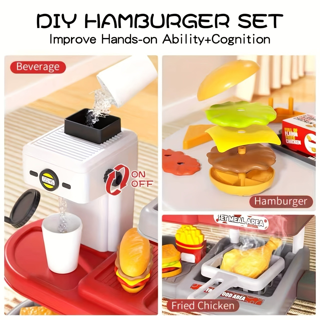Pretend Play Fast Food Store T - Baby Food With Chicken ulasan dan harga