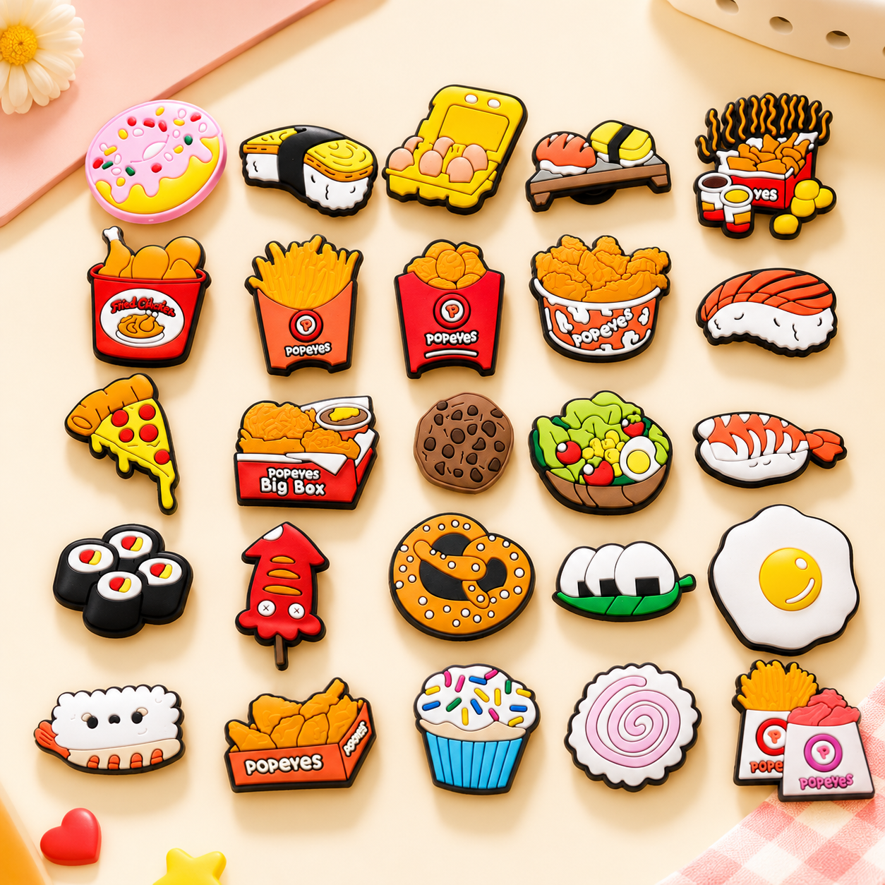 1/9/12pcs Cute Food Shoe Charm - Baby Food With Chicken ulasan dan harga