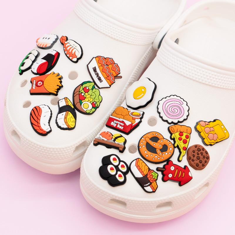 1/9/12pcs Cute Food Shoe Charm - Baby Food With Chicken ulasan dan harga
