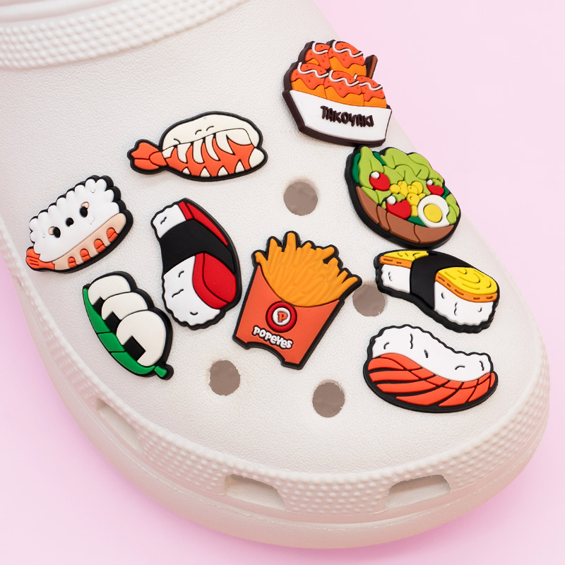 1/9/12pcs Cute Food Shoe Charm - Baby Food With Chicken ulasan dan harga