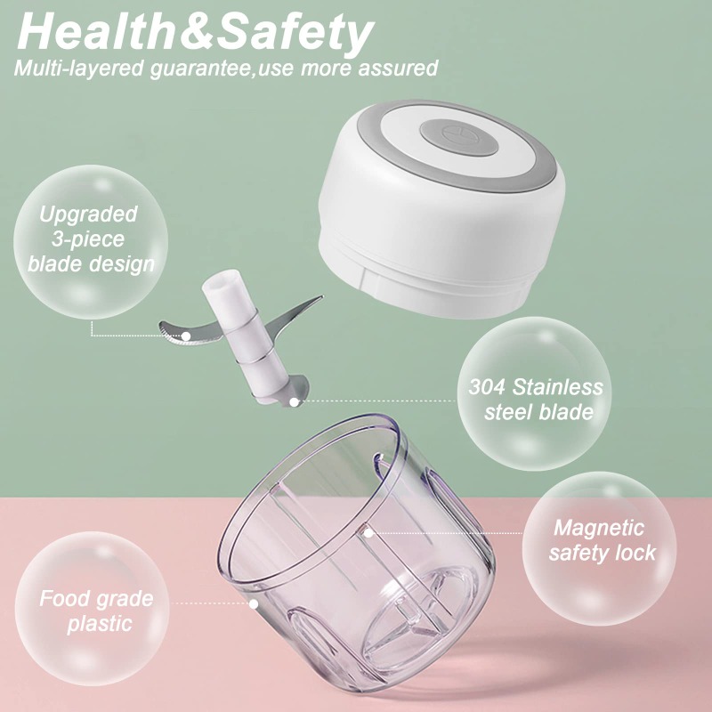 250ML Electric Garlic Grinder  - Baby Food Grinder Machine ulasan dan harga