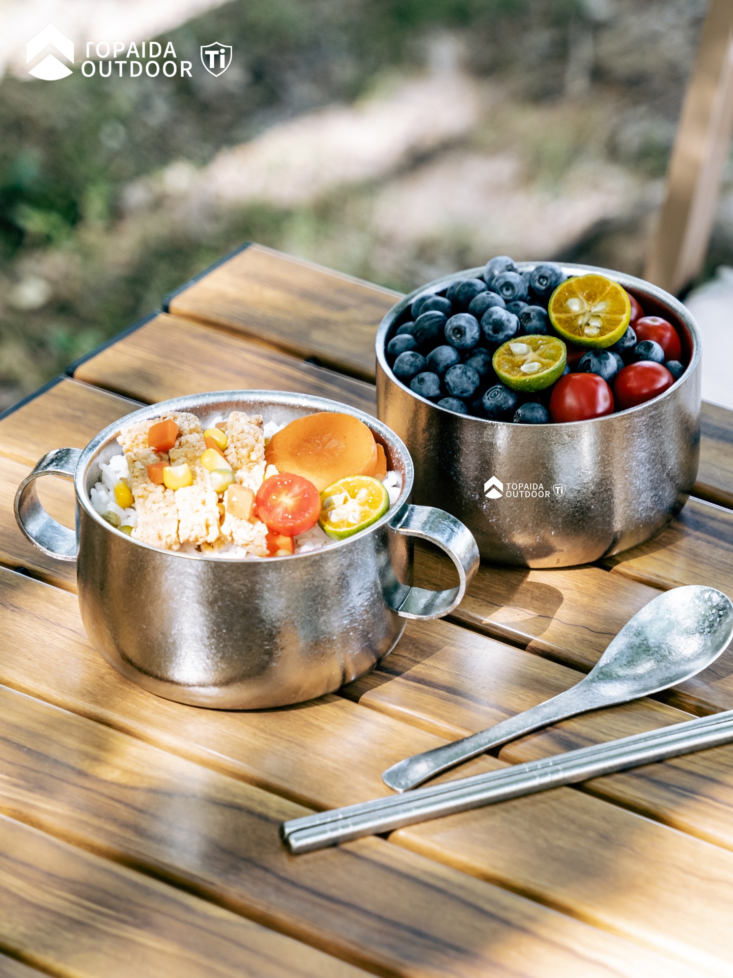 Pure Titanium Bowl Double Laye - Baby Food Healthy ulasan dan harga