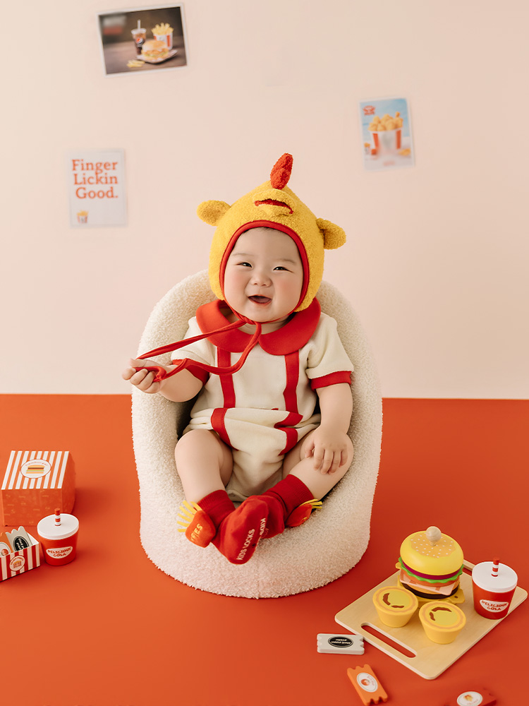 Baby 100 Days Photography Prop - Baby Food With Chicken ulasan dan harga