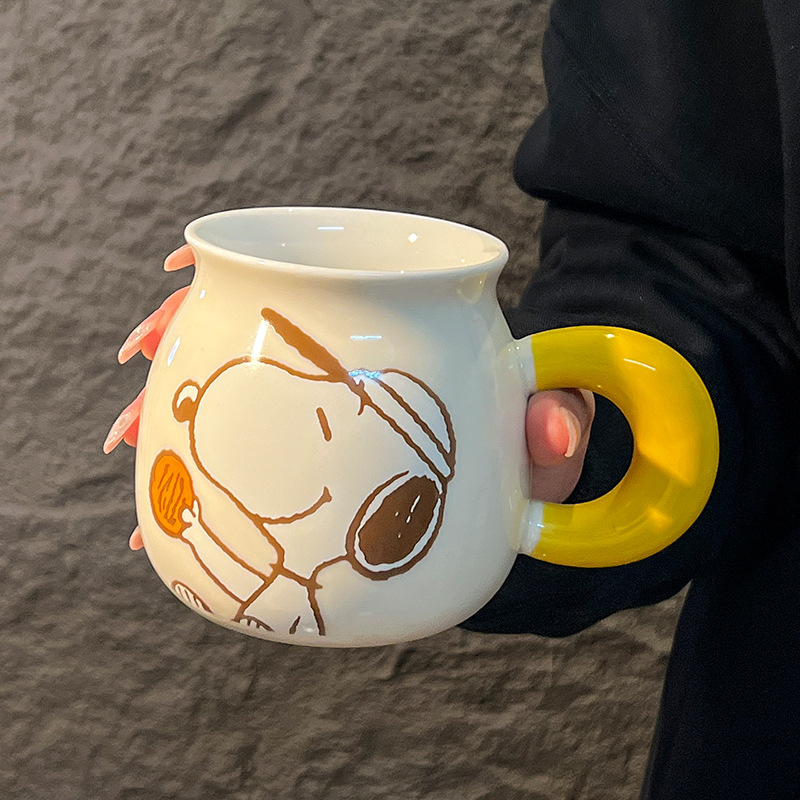 2026 New Kawaii Snoopy Ceramic - Training Cup Straw ulasan dan harga